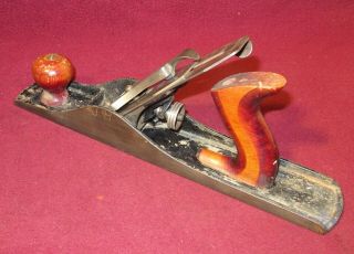 No.  5 Size Wood Plane 14 " Long Unmarked 1 - 15/16 " Wide Cutter Made In U,  S.  A.