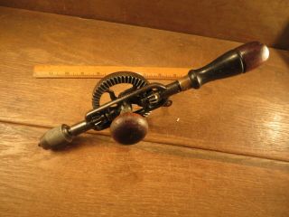 Old Vintage (Early) MILLERS FALLS No.  5 Hand Crank Drill - 13 Inch - STAR Logo 2