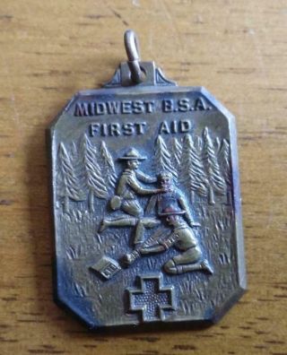 Region 7 1940s Midwest First Aid A Team Medal And Patch