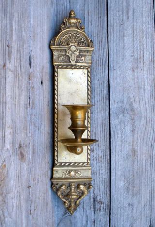 Vintage Classic Brass Candle Holder Wall Sconce Light Fixture