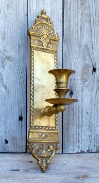 Vintage Classic Brass Candle Holder Wall Sconce Light Fixture 4