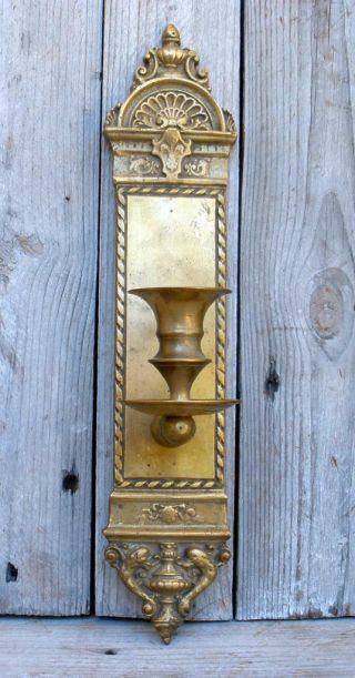 Vintage Classic Brass Candle Holder Wall Sconce Light Fixture 6