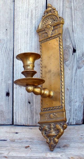 Vintage Classic Brass Candle Holder Wall Sconce Light Fixture 7