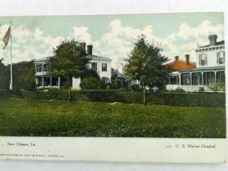 1909 Divided Back Postcard U.  S.  Marine Hospital,  Orleans,  La