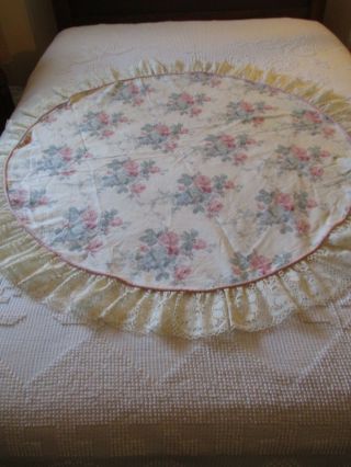 Vintage Croscill Lace Tablecloth French Country Cottage Shabby Chic Victorian