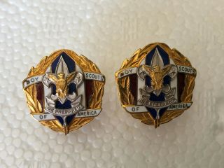 Boy Scout National Executive Staff Cuff Links Gold Professional Scouter