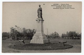 Queen Victoria Park Monument Quebec Qc Canada 1907 - 15 Nd Phot.  Postcard 381