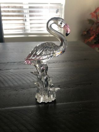 Swarovski Crystal Figurine Flamingo,  No Box