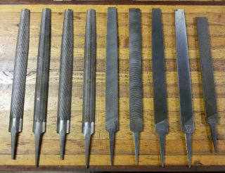 Vintage Metal Files • Rifler Woodworking Machinist Steel Filing Blacksmith ☆usa