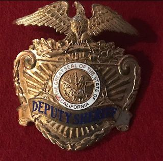 Obsolete Police Badge California Sheriff Hat Badge Entenmann Rovin