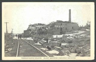 Ca 1913 Ppc Halifax Nova Scotia Canada Olands Breweries Destroyed Has Bends