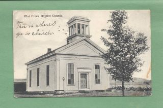 Baptist Church In Flat Creek,  Ny On Vintage 1907 Postcard