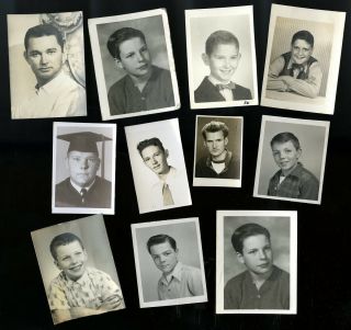 Vintage Photos (11) School Wallet Portraits Young Boys Teen Boys 1950 