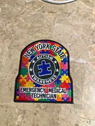 Ny State Nypd Emt Autism Awareness Police Patch