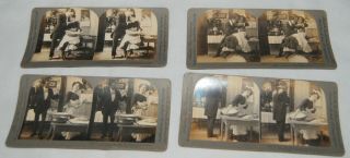 Antique Stereoview Card Keystone Stereoscope Photograph Maid Affair Cheating 4