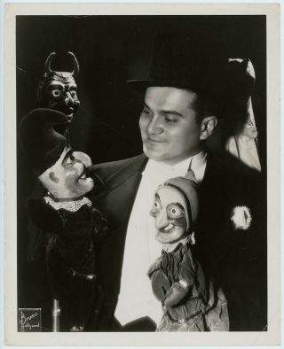 Vintage 1940s/1950s Bruno Of Hollywood Vaudevillian W/ Puppets Photograph