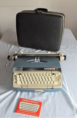 Vintage Smith Corona Electra 120 Portable Electric Typewriter W/ Case & Inst.