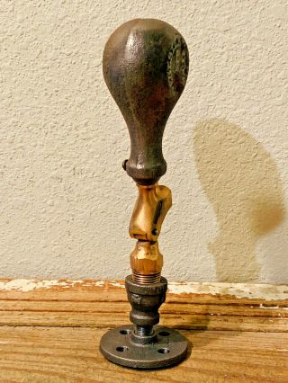 Vintage Brass Handle,  Lever,  Steampunk Lamp Parts,  Antique,  Industrial