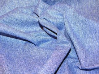 6.  5 Yards Vintage 36 " W Cotton Denim Like Blue Fabric