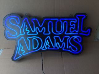 Samuel Sam Adams Beer Room Wall Display Light Acrylic Sign 16”x14” Man Cave
