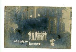 Rare Rppc Nurses And Staff Of Causality Hospital 708 Mass Ne Washington,  Dc 1909