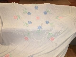 Vintage chenille bed spread full size 2