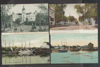 4 Wolfville Nova Scotia Post Cards - (jy06)