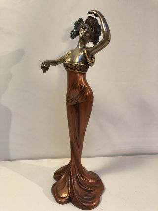 Antique Art Nouveau Claude Bonnefon Bronze 16 " Figurine Sculpture