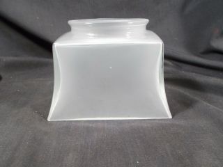 Vintage Square Mission frosted glass Gas style lampshade lamp shade 2