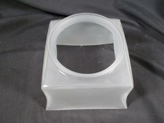 Vintage Square Mission frosted glass Gas style lampshade lamp shade 3
