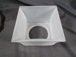 Vintage Square Mission frosted glass Gas style lampshade lamp shade 4