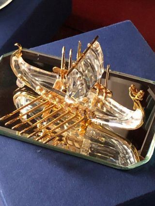 Swarovski Swan Signed Viking Ship Crystal Memories Journeys