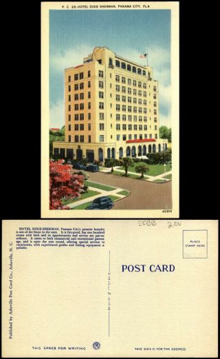 Hotel Dixie Sherman Panama City Florida Fl 1940s