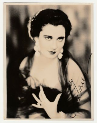 Nita Naldi - Vintage 1920s Fan Photo Signature - Began As A Silent Film Movie Star