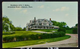 Postcard Residence Of R.  F.  Bolles Jerusalem Road Cohasset Massachusetts Ma
