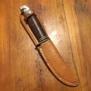 Boy Scout Fixed Blade Knife Early 60s With Sheath,  Western Usa.