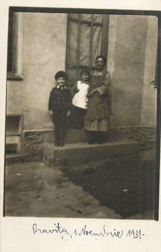 Romania Family Social History Photo Postcard Oravita 1931