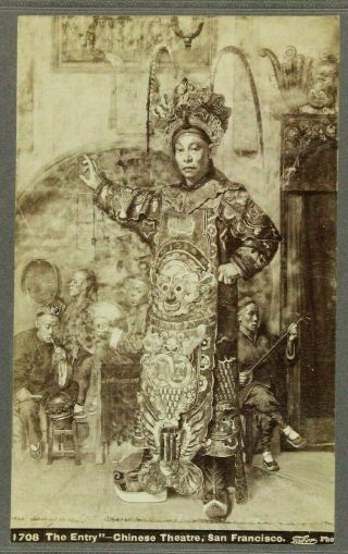 I.  W.  Taber Chinatown Chinese Theatre San Francisco California Albumen Photo 1880