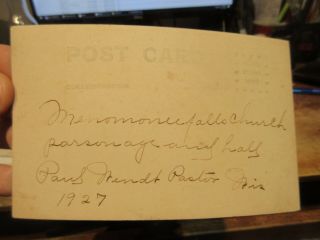 Vintage Old Postcard WISCONSIN Menomonee Falls Reformed Church Parsonage PHOTO 2