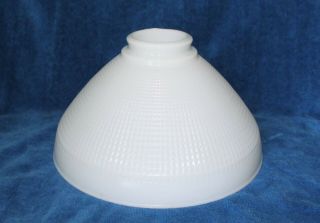 Vintage Corning Waffle Pattern White Milk Glass Floor Lamp Torchiere Shade 10 "