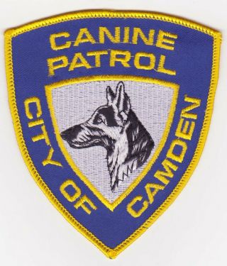 Nj Police Patch - Camden City Police Nj - Defunct - Canine Patrol