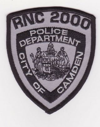 Nj Police Patch - Camden City Police Nj - Rnc 2000 - Subdued