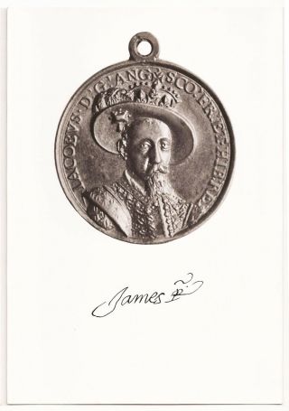 British Museum James 1603 - 1625 Medal Commemorating Peace W/spain Vtg Postcard