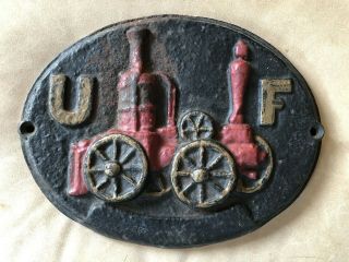 Vintage Virginia Metal Crafters Iron Fire Insurance Mark Mid 1900 