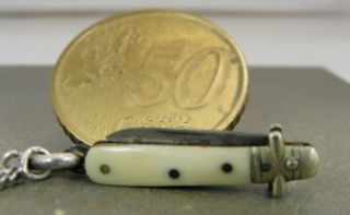 Wonderful Antique tiny 2,  5 Cm – 1 inch Miniature Chatellerault Folding Knife 3