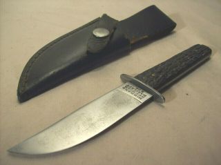 1900 Era Hibbard,  Spencer,  Bartlett & Co.  Rare Antique Jigged Bone Hunting Knife