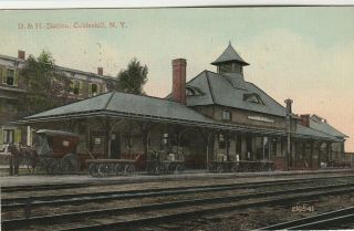 Cobleskill,  Ny D & H Railroad Station 1915 Postcard Schoharie County