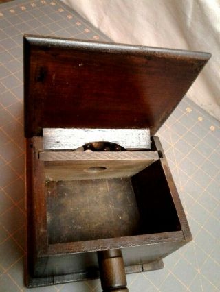 Antique Wooden Masonic Ballot Voting Box with Old White Black and Wood Marbles 4