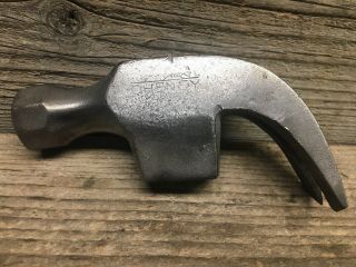 Vintage Cheney 1lb.  1 Oz.  Nail Holding Curved Claw Hammer Head,  4 - 5/8 ",  1 " Face