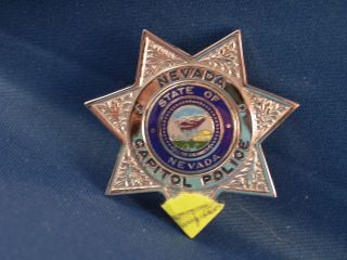 Nevada Capital Police Badge Hallmarked Blackinton